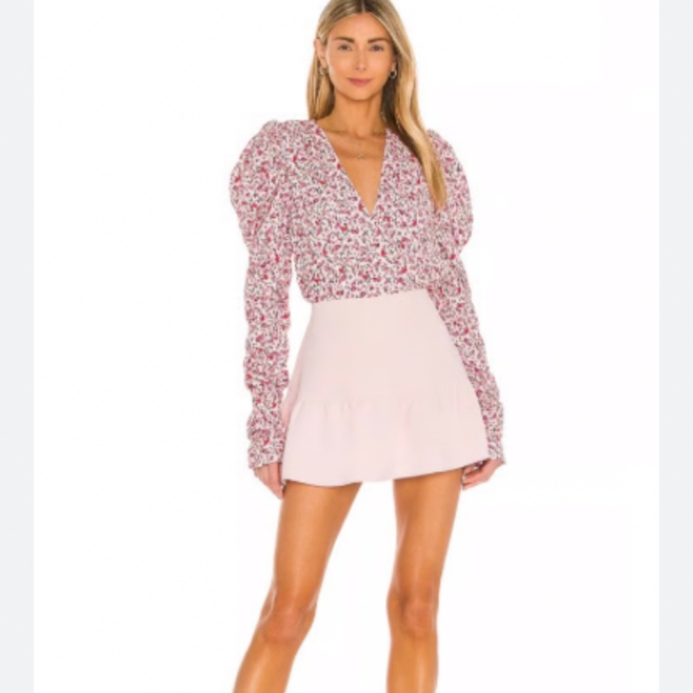 Amanda UpRichard Gabbie skort S AFRM floral bodysuit Danna XS